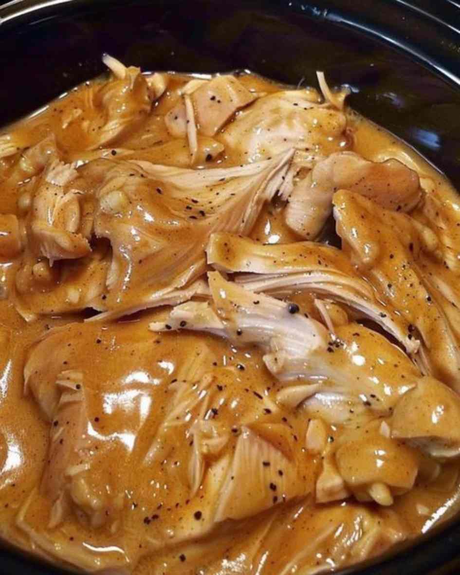 Juicy chicken breasts simmered