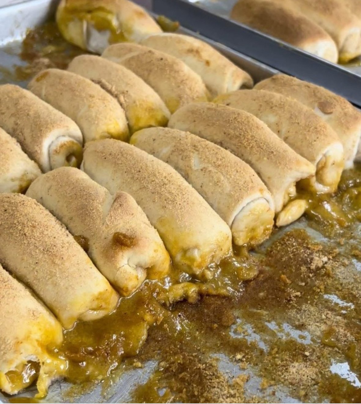 Soft and fluffy Filipino Señorita Bread fresh from the oven with golden tops and buttery filling